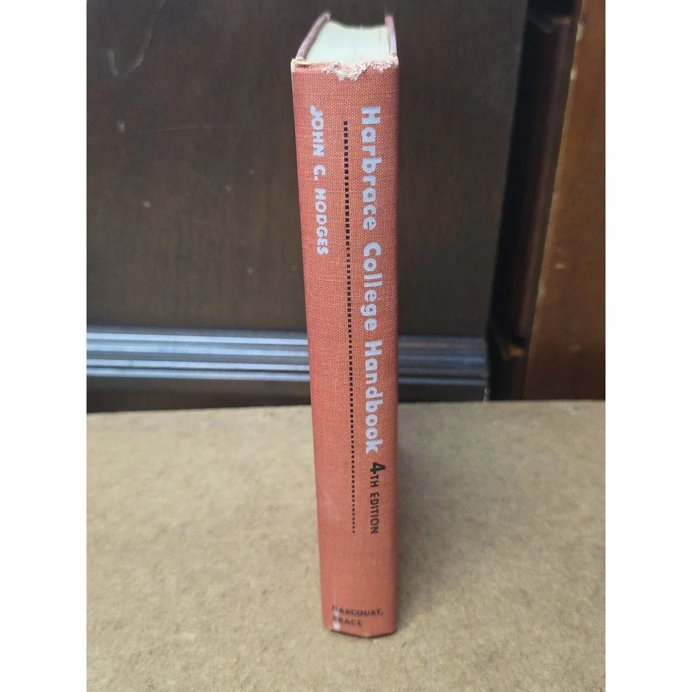 Harbrace‎ College Handbook English 4th Edition 1956 HC Textbook John Hodges HC